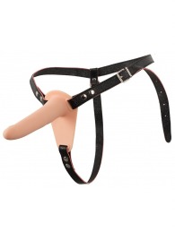 Телесный поясной страпон с вибрацией Vibrating Strap-On - 15,7 см. - Orion - купить с доставкой в Кемерово