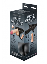 Черный пояс для женщин BEST SELECT с 3 насадками - LOVETOY (А-Полимер) - купить с доставкой в Кемерово