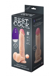 Телесный вибромассажёр-реалистик BEST COCK 8  - 22 см. - LOVETOY (А-Полимер)