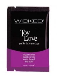 Лубрикант на водной основе для использования с игрушками WICKED Toy Love - 3 мл. - Wicked - купить с доставкой в Кемерово