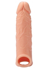 Телесная насадка EXTENDER WITH BALL STRAP 6.5 - 17 см. - Dream Toys - в Кемерово купить с доставкой