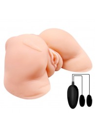 Телесная вибровагина Julie с 2 рабочими отверстиями - Baile - в Кемерово купить с доставкой