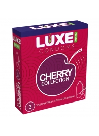 Презервативы с ароматом вишни LUXE Royal Cherry Collection - 3 шт. - Luxe - купить с доставкой в Кемерово