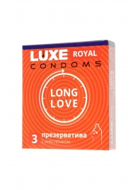 Презервативы с продлевающим эффектом LUXE Royal Long Love - 3 шт. - Luxe - купить с доставкой в Кемерово