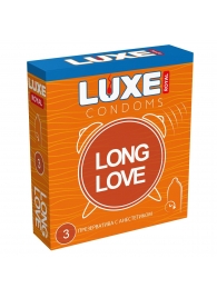 Презервативы с продлевающим эффектом LUXE Royal Long Love - 3 шт. - Luxe - купить с доставкой в Кемерово