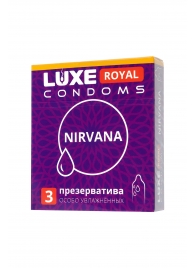 Презервативы с увеличенным количеством смазки LUXE Royal Nirvana - 3 шт. - Luxe - купить с доставкой в Кемерово