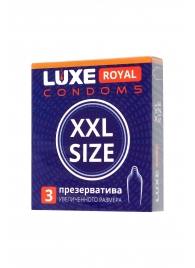 Презервативы увеличенного размера LUXE Royal XXL Size - 3 шт. - Luxe - купить с доставкой в Кемерово