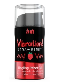 Жидкий интимный гель с эффектом вибрации Vibration! Strawberry - 15 мл. - INTT - купить с доставкой в Кемерово