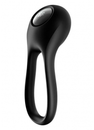 Черное эрекционное виброкольцо Majestic Duo - Satisfyer - в Кемерово купить с доставкой