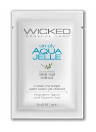 Гель-лубрикант Simply Aqua Jelle - 3 мл. - Wicked - купить с доставкой в Кемерово