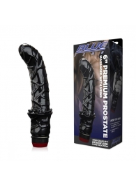 Черный вибромассажер простаты 6  Premium Prostate Massager - BlueLine - в Кемерово купить с доставкой