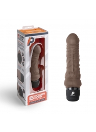 Коричневый вибратор-реалистик 6  Realistic Vibrator - 17 см. - PowerCocks