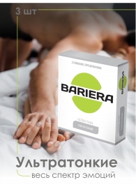 Ультратонкие презервативы Bariera Ultra Thin - 3 шт. - Bariera - купить с доставкой в Кемерово