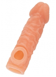 Телесная закрытая насадка с шершавой головкой Cock Sleeve Size S - 13,8 см. - KOKOS - в Кемерово купить с доставкой