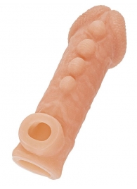 Телесная закрытая насадка с шишечками Cock Sleeve Size M - 15,6 см. - KOKOS - в Кемерово купить с доставкой