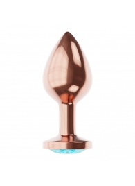 Пробка цвета розового золота с малиновым кристаллом Diamond Topaz Shine L - 8,3 см. - Lola Games - купить с доставкой в Кемерово