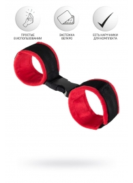 Красно-черные велюровые оковы Anonymo - ToyFa - купить с доставкой в Кемерово