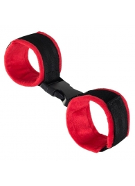 Красно-черные велюровые оковы Anonymo - ToyFa - купить с доставкой в Кемерово
