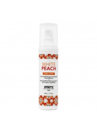 Разогревающее массажное масло Gourmet White Peach Organic с органическими ингредиентами - 50 мл. - Exsens - купить с доставкой в Кемерово