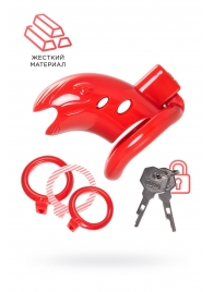 Красный мужской пояс верности из пластика - ToyFa - купить с доставкой в Кемерово