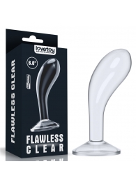 Прозрачный стимулятор простаты Flawless Clear Prostate Plug - 15 см. - Lovetoy - в Кемерово купить с доставкой