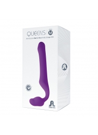 Лиловый безремневой страпон Queens M - Adrien Lastic - купить с доставкой в Кемерово