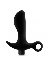 Черный анальный вибратор Silicone Vibrating Prostate Massager 01 - 10,8 см. - Blush Novelties - в Кемерово купить с доставкой