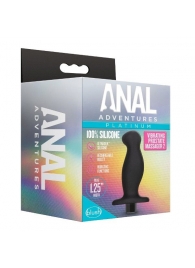 Черный анальный вибромассажёр Silicone Vibrating Prostate Massager 02 - 10,8 см. - Blush Novelties - в Кемерово купить с доставкой