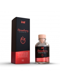 Массажный гель с ароматом клубники Strawberry - 30 мл. - INTT - купить с доставкой в Кемерово