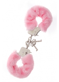 Металлические наручники с розовой меховой опушкой METAL HANDCUFF WITH PLUSH PINK - Dream Toys - купить с доставкой в Кемерово