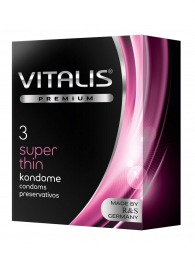 Ультратонкие презервативы VITALIS PREMIUM super thin - 3 шт. - Vitalis - купить с доставкой в Кемерово