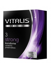 Презервативы с утолщенной стенкой VITALIS PREMIUM strong - 3 шт. - Vitalis - купить с доставкой в Кемерово