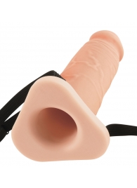 Телесный реалистичный фаллоимитатор с полостью Silicone Hollow Extension - 20 см. - Pipedream - купить с доставкой в Кемерово