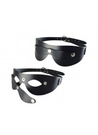 Черная кожаная маска  Новичок - Sitabella - купить с доставкой в Кемерово