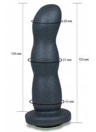 Черная анальная рельефная насадка-фаллоимитатор - 15 см. - LOVETOY (А-Полимер) - купить с доставкой в Кемерово
