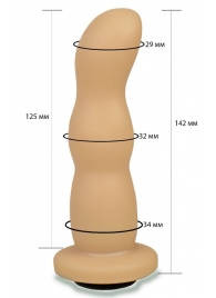 Телесная рельефная насадка Harness - 14,2 см. - LOVETOY (А-Полимер) - купить с доставкой в Кемерово