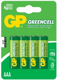 Батарейки солевые GP GreenCell AAA/R03G - 4 шт. - Элементы питания - купить с доставкой в Кемерово