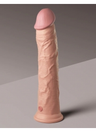 Телесный фаллоимитатор-реалистик King Cock Ellite Dual Density - 28 см. - Pipedream