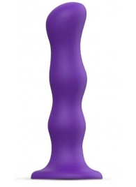 Фиолетовая насадка Strap-On-Me Dildo Geisha Balls size M - Strap-on-me - купить с доставкой в Кемерово