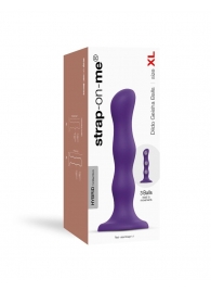 Фиолетовая насадка Strap-On-Me Dildo Geisha Balls size XL - Strap-on-me - купить с доставкой в Кемерово