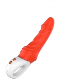 Оранжевый вибромассажер Real Pleasure - 23,1 см. - Dream Toys