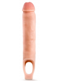 Телесная насадка-удлинитель 11.5 Inch Silicone Cock Sheath Penis Extender - 29,2 см. - Blush Novelties - в Кемерово купить с доставкой