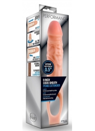 Телесная насадка на пенис 9 Inch Cock Sheath Extender - 22,2 см. - Blush Novelties - в Кемерово купить с доставкой