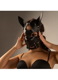 Черная маска  Собака  с ушками - Crazy Handmade - купить с доставкой в Кемерово