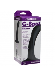 Черная изогнутая насадка Vac-U-Lock G-Spot - 16,5 см. - Doc Johnson - купить с доставкой в Кемерово