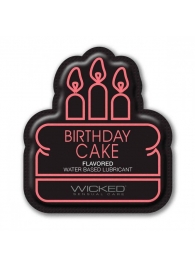 Лубрикант на водной основе со вкусом торта с кремом Wicked Aqua Birthday cake - 3 мл. - Wicked - купить с доставкой в Кемерово