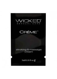 Крем для массажа и мастурбации Wicked Stroking and Massage Creme - 3 мл. - Wicked - купить с доставкой в Кемерово