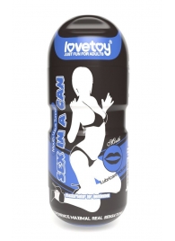 Мастурбатор-ротик с вибрацией Sex In A Can Mouth Lotus Tunnel - Lovetoy - в Кемерово купить с доставкой