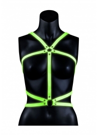 Портупея Body Harness с неоновым эффектом - размер L-XL - Shots Media BV - купить с доставкой в Кемерово