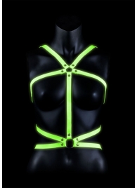 Портупея Body Harness с неоновым эффектом - размер L-XL - Shots Media BV - купить с доставкой в Кемерово